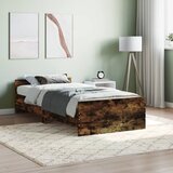 Maison Chic Posteljni okvir - Enojna postelja - Postelja za odrasle brez vzmetnice hrast 90x200 cm inženirski les-J7285, (21766590) | Shoptok.si