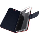 AVIZAR Ovitek denarnica za iPhone 14 Pro z magnetnim zavihkom in držalom za kartico - rdec in moder, (20715325) Cene