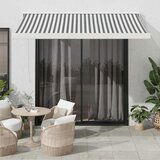vidaXL zložljiva tenda antracit in bela 3,5x2,5 m tkanina in aluminij | Shoptok.si