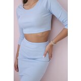 Kesi Set of blouses with a skirt in azure color | shoptok.hr