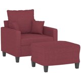  Fotelja s tabureom crvena boja vina 60 cm od tkanine | shoptok.hr