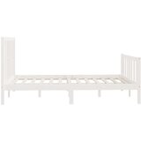  Posteljni okvir bel iz trdnega lesa 140x200 cm, (20684948) | Shoptok.si