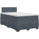  Boxspring krevet s madracem Tamnosiva 120 x 190 cm Baršun | shoptok.hr