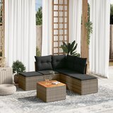 Maison Chic Seti vrtnega pohištva - Vrtna garnitura - Vrtni pohištvo set 6-delna z blazinami siv poli ratan, (21806191) | Shoptok.si