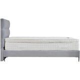 MID.YOU POSTELJA BOXSPRING x , tekstil, leseni material svetlo siva | Shoptok.si