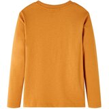  Dječja majica dugih rukava tamna oker boja 116 | shoptok.hr