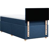  Krevet s oprugama i madracem plavi 100 x 200 cm od tkanine | shoptok.hr