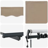  Skrovita tenda Bež 400 × 350 cm Tkanina i Aluminij | shoptok.hr