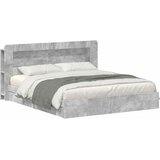  Okvir kreveta s pohranom s ladicama Betonska siva 200 x 200 cm | shoptok.hr