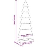 vidaXL Kovinska novoletna jelka za dekoracijo črna 180 cm | Shoptok.si