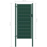 In Vrata za ograjo PVC in jeklo 100x164 cm zelena | Shoptok.si