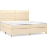 The Living Store Box spring postelja z vzmetnico krem 200x200 cm blago - Box Spring Postelja, (21454130) | Shoptok.si