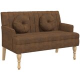  Klupa s naslonom smeđa 113x64,5x75,5 cm umjetna brušena koža | Eponuda.ba