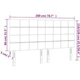  LED uzglavlje tamnozeleno 200x5x118/128 cm baršunasto | shoptok.hr