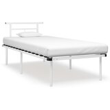 Maison Chic Posteljni okvir - Enojna postelja - Postelja za odrasle bel kovinski 90x200 cm-J6391, (21759596) | Shoptok.si