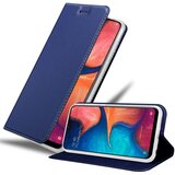  Samsung Galaxy A10e/A20e v klasična temno modra - Zaščitni ovitek z magnetnim zapiranjem, stoječo funkcijo in režo za kartice, (20551902) | Shoptok.si