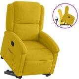  Naslonjač na podizanje žuti baršunasti | shoptok.hr