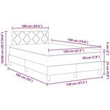 vidaXL Boxspring krevet s madracem Krema 120 x 190 cm tkanina | shoptok.hr