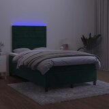  s oprugama i madracem LED tamnozelenim 120x190 cm baršun | shoptok.hr