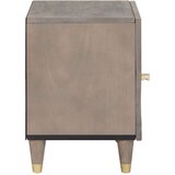 vidaXL Noćni ormar Siva 40 x 33 x 46 cm masivno drvo manga | shoptok.hr