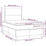  Krevet s oprugama i madracem bijeli 120x200 cm od umjetne kože | shoptok.hr