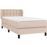  Krevet s oprugama i madrac cappuccino 80x200 cm od umjetne kože | shoptok.hr