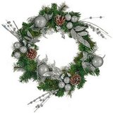  Coroană de Crăciun Zelena Srebrna 60 x 13 x 60 cm (4 kom.) | shoptok.hr