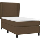 Box spring postelja z vzmetnico temno rjava 90x200 cm blago, (20899249) | Shoptok.si
