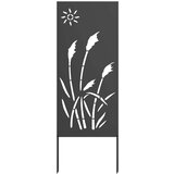 vidaXL Privatnost u vrtu Crna 50 x 140 cm Hladno valjana čelična | shoptok.hr