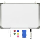 vidaXL Magnetna piši-briši tabla bela 60x40 cm jeklo Cene