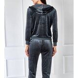 Gemre Gray velour set with a hood Anna | Shoptok.si