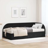 vidaXL Kotni okvir postelje z matrico z vzglavjem 2 pcs Črna Žamet, (5000155857) | Shoptok.si