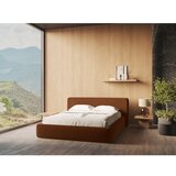 Makamii Oblazinjena zakonska postelja s prostorom za shranjevanje z letvenim dnom 160x200 cm v barvi terakote Kiana – | Shoptok.si