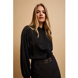 Marisse Black Shirt With Decorative Collar Cijene