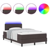 vidaXL Box spring krevet Tamno smeđa 120 x 200 cm tkanina | shoptok.hr