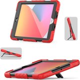 NIKCORP Ovitek za iPad 9/8/7 10.2 robusten s stojalom in mestom za pisalo, trpežna troslojna zaščita, silikonski, rdeč barve, (5000139284) | Shoptok.si
