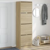  The Living Store Omarica za čevlje s 4 predali sonoma hrast 60x42x204 cm - Omara Za Čevlje, (21485525) Cene