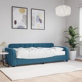 vidaXL Dnevni krevet s madracem plavi 80 x 200 cm baršunasti | shoptok.hr