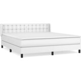 The Living Store Box spring postelja z vzmetnico bel 160x200 cm umetno usnje - Box Spring Postelja, (21503542) | Shoptok.si