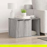 vidaXL Omara za mačje stranišče siva sonoma 60x40x40 cm inž. les | Shoptok.si