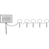 Garden Pleasure Solarna vanjska svjetla u setu od 5 kom ø 15 cm - | shoptok.hr