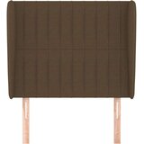  Uzglavlje s ušima tamnosmeđe 93x23x118/128 cm od tkanine | shoptok.hr