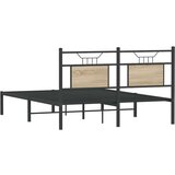  Posteljni okvir brez vzmetnice hrast 150x200 cm inženirski les, (21829159) | Shoptok.si