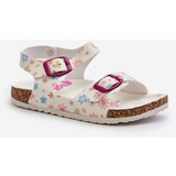 PE1 Children's Sandals with Flowers and Buckles White Memoria | Shoptok.si