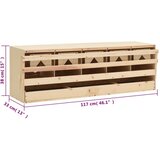  Gnezdišče za kokoši s 5 predelki 117x33x38 cm trdna borovina, (20767482) | Shoptok.si