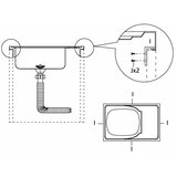  Kuhinjski sudoper s cjedilom srebrni 600 x 500 x 155 mm čelični | shoptok.hr