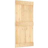  Drsna vrata s kompletom vodil 95x210 cm trdna borovina, (20998610) | Shoptok.si