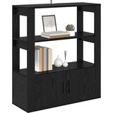 vidaXL Strani šal Črni hrast 30 x 80 x 90 cm Konstruiran les | Shoptok.si