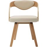  Blagovaonske stolice od savijenog drva i umjetne kože 6 kom krem | shoptok.hr