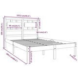  Posteljni okvir iz trdnega lesa 120x200 cm, (20644398) | Shoptok.si